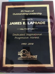 James_LaPrade_25years plaque